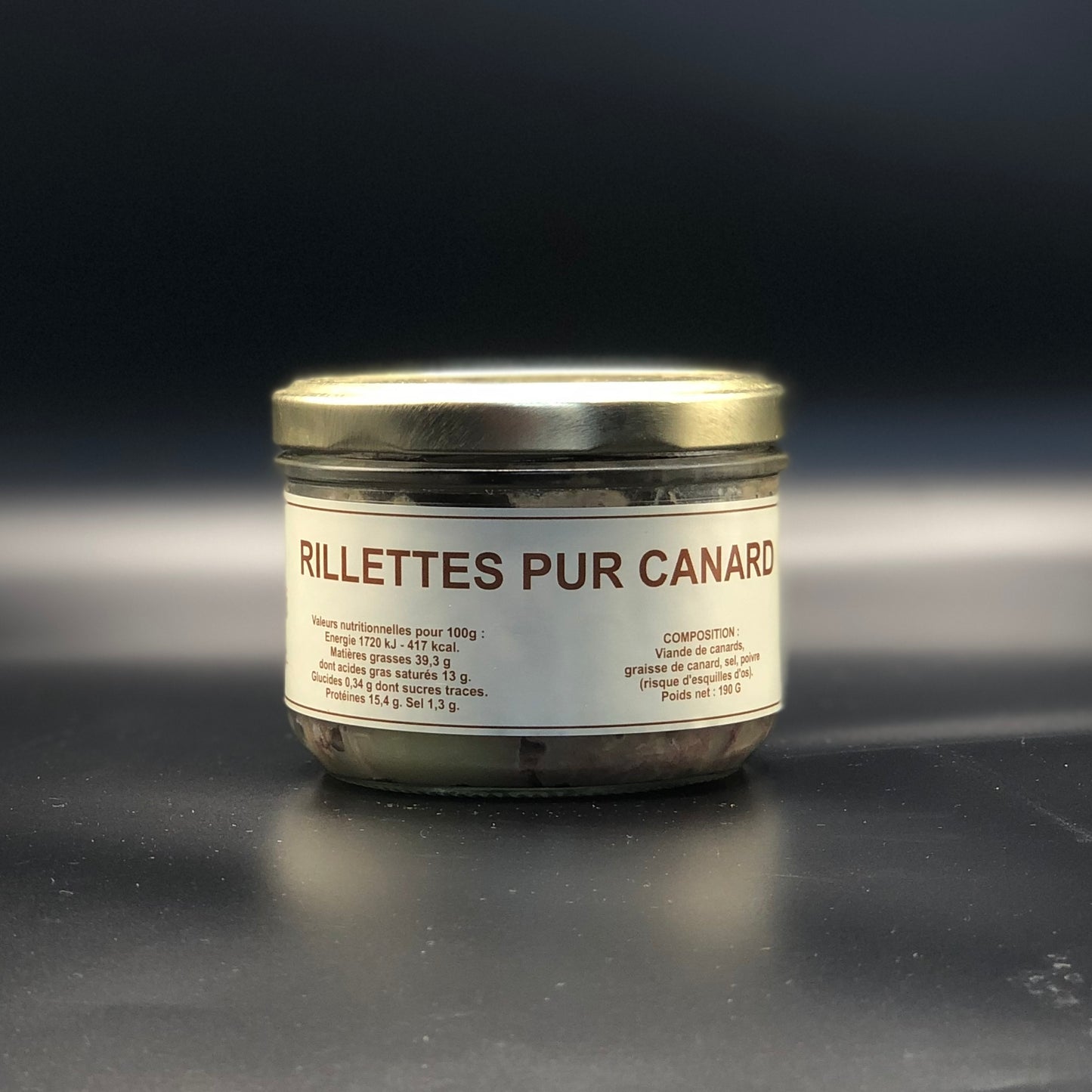 rillette pur canard